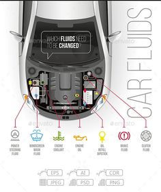 an image of the inside of a car with all its components labeled in red and white