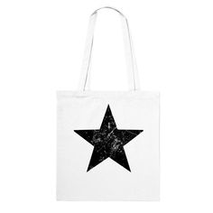 a white bag with a black star on it