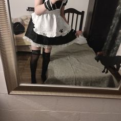 maid outfit cute Cute Dresses Black, Cat Maid Dress, Maid Halloween, Outfit Cute