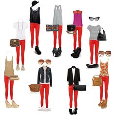 Cómo combinar prendas con un pantalón rojo. Red Pants Business Outfit, Red Pants Outfit Work Summer, Outfits Con Color Rojo, Outfits Pantalon Rojo, How To Style Orange Pants, What To Wear With Red Pants, Pantalon Rojo Outfit, Red Pants Outfit Spring, Red Pants Outfit Summer