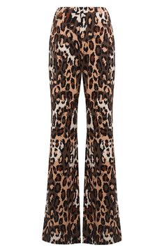 Let out a mighty roar in these leopard-print pants peppered with the designer's signature. Pull-on style 87% viscose, 10% nylon, 3% spandex Dry clean Imported Stretch Wide Leg Leopard Print Pants, Stretch Tiger Print Bottoms, Leopard Print Pants, Jungle Cat, Print Pants, Knit Pants, Printed Pants, Von Furstenberg, Diane Von