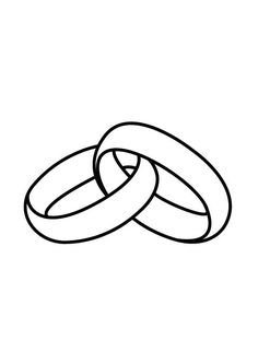 two intertwined rings drawn in black and white