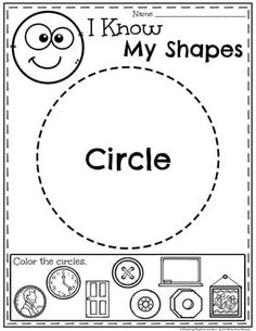 i know my shapes circle worksheet