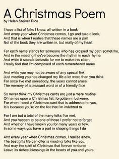 a christmas poem written in black and white with the words'a christmas poem '