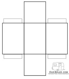 an image of a box that is cut out into squares