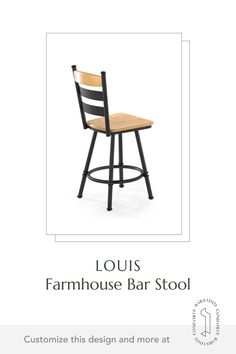 Louis Farmhouse Bar Stool Wood Stains, Linoleum Flooring, Durable Furniture, Wood Bar Stools, Stool Design