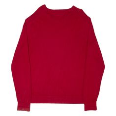 Item is in good used condition. >Size: XL >Armpit To Armpit: 24" >Armpit To Cuff: 22" >Collar To Hem: 32" Red V-neck Top For Layering, Red Stretch Sweater For Layering, Casual Red Fine Knit Top, Red Fine Knit Sweater For Layering, Red Fine Knit Crew Neck Sweater, Red Cotton V-neck Sweater, Jumpers For Women, Tommy Hilfiger, Jumper