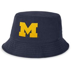 Show your Michigan Wolverines pride with this Jordan Brand Local Apex Bucket Hat. This stylish bucket hat provides 360 degrees of coverage with its wraparound brim, making it perfect for sunny days spent cheering on the Wolverines. Made from durable cotton twill fabric, this hat is built to last and withstands everyday wear. Show your Michigan pride with the prominently embroidered team logo on the front and the team motto on the back, letting everyone know where your allegiance lies. Curved Brim Bucket Hat, Casual Adjustable Bucket Hat For Sports Events, Adjustable Casual Bucket Hat For Sports Events, Collegiate Cotton Hats For Outdoor, Collegiate Cotton Hat With Flat Brim, Collegiate Style Cotton Hat With Flat Brim, Adjustable Cotton Bucket Hat With Visor, Collegiate Cotton Flat Brim Hat, Adjustable Cotton Visor Bucket Hat