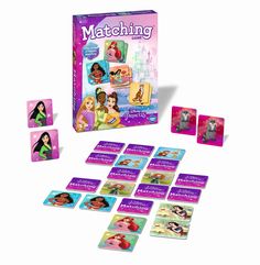 the disney princess matching game is shown