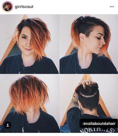 Genderfluid Hairstyles, Genderfluid Haircut, Undercut Pixie Haircut, Undercut Pixie, Edgy Hair, Hair Color And Cut