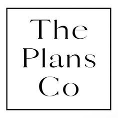 the plans co logo in black and white on a white background with a square frame