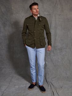 Based on a classic English motorcycle jacket, Ney is a great addition to your outerwear arsenal. It can be worn over a sweater, layered over a t-shirt and worn when the forecast calls for rain. Ney is made in a water-repellent Italian cotton/polyester blend. 62% Polyester | 38% Cotton Dull finish snap buttons As we make every single piece just for you, please allow 10 working days for our tailors to complete your order, and an additional 4 days for transit. Dry clean Classic Unstructured Outerwear For Outdoor, Fitted Classic Utility Jacket For Outdoor, Travel Outerwear With Flap Pockets And Long Sleeves, Long Sleeve Outerwear With Flap Pockets For Travel, Classic Spring Sport Coat With Flap Pockets, Long Sleeve Outerwear With Patch Pockets For Travel, Classic Long Sleeve Utility Jacket For Outdoor, Long Sleeve Sport Coat For Travel In Fall, Classic Cotton Outerwear For Layering