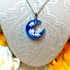 Clouds & Moon Puffy Necklace Blue & White New! 925 Chain 22” & Adjusts 2” Smaller Comes In Gift Box Offers Encouraged Unless Marked Firm Case49 Cell Phone Holster, Phone Holster, Necklace Blue, Walker Boots, Fit N Flare Dress, Silver Blue, Rain And Snow Boots, Boot Sandals, Snow Boots