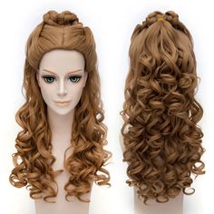 New Princess Cinderella Wig Long Curly Brown Anime Cosplay Wigs with Braid | eBay Cinderella Wig, Cheap Cosplay, Cinderella Hair, Cinderella Cosplay, Victorian Hairstyles, Anime Wigs, 20 Dollars, Wigs Online, Hair Reference