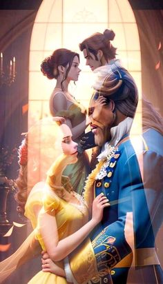 an image of beauty and the beast from disney's live - action movie,