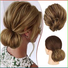 Summer hairstyle idea. Easy and simple hair idea. Summer hair inspo for you 😘 #hairstyles #hair #summerstyle #summerhairstyle Medium Hair Volume, Quick Work Hairstyles, Fine Hair Updo, Casual Bun, Chignon Updo, Bun Style, Updo Bun, Casual Hair, Bun Tutorials