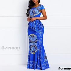 Long Mermaid Dress, Long African Dresses, Afrikaanse Mode, Gaun Fashion, Detachable Collar, African Print Dresses, African Print Fashion Dresses, African Fashion Women, African Clothing Styles