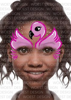 Face Paint Set Up, Face Paint Kids Easy, Flamingo Face Paint, Paint Flamingo, Animal Face Paint, Simple Face Painting Ideas, Simple Face Paint, Superhero Face Painting, Face Illusions