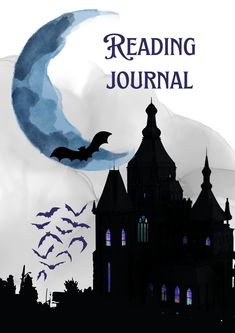 an image of a book cover with bats flying in front of a castle and the words reading journal