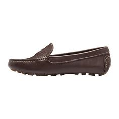 Closure Type: Slip-OnShoe Heel Height: 1/2 InchUpper/Outer Base Material: 100% LeatherShoe Lining Material: FabricSole Material Content: 100% RubberToe Type: Moc ToeCare: Spot CleanHeel Style: Flat HeelCountry of Origin: Imported Elegant Brown Boat Shoes With Round Toe, Elegant Brown Round Toe Boat Shoes, Brown Loafers With Rubber Sole For Semi-formal Occasions, Brown Slip-on Loafers With Flat Bottom, Elegant Brown Slip-on Boat Shoes, Brown Woven Sole Slip-on Loafers, Brown Slip-on Driving Loafers, Brown Loafers With Rubber Sole, Medium Width, Loafer Shoes