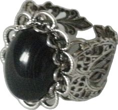 Gothic Round Metal Jewelry, Gothic Style Jewelry Metal Ring As Gift, Gothic Formal Adjustable Rings, Gothic Style Adjustable Rings For Formal Occasions, Silver Gothic Rings For Formal Occasions, Gothic Adjustable Rings For Formal Occasion, Adjustable Gothic Style Rings For Formal Occasions, Gothic Oval Metal Jewelry, Gothic Style Nickel Free Metal Rings