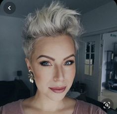 Haircuts For Short Hair, Blonde Colors, Pompadour Hairstyle, Latest Short Haircuts, Undercut Pixie Haircut