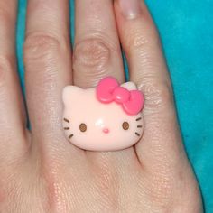 Hello Kitty Ring Adjustable Pink On Pink Tags: Japan, Japanese, Cartoon, Scene, Animation, Animated, Anime, 70s, 80s, 90s, 00s, Punk, Emo, Neon, Fashion, Iconic, Icon, Classic, Pink, Girly, Kawaii, Rave, Raver, Kawaii, Retro, Bows, Cat, Cats, Hk, Tokyo, Pop, Pop Art, Vintage, Sanrio, Retro, Pop, Trendy Scene Animation, Hello Kitty Ring, Disneyland 2024, 2000s Toys, Scene Jewelry, Pop Art Vintage, Y2k Hello Kitty, Scene Accessories, Scene Style