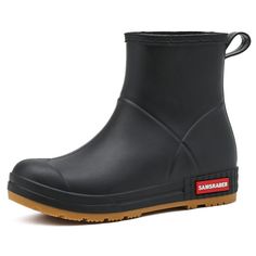 PRICES MAY VARY. WATER-RESISTANCE: Made with waterproof finishes to keep rain out, the rubber is fully waterproof and has a textured outsole for safety on wet surfaces. EASY TO CLEAN: Easy clean by hose or wet cloth, an idea waterproof boots for garden works. WATERPROOF MATERIAL: Built to last with high-quality materials. WOWSTICK rain boots are crafted with a breathable lining and a cushioned sole to keep your feet protected with style. COMFORTABLE & BREATHABLE: Designed for comfort - no pinching or rubbing, and they are equipped with quick-dry polyester lining. VERSITILE USES: Whether you are enjoying a walk in the sunshine or heading to the office in the rain, these comfortable ankle boots are designed to be worn all day, used in activities with wet surfaces like boating, gardening or c Casual Slip-on Waterproof Rain Boots, Slip-resistant Rain Boots For Outdoor Work, Slip-on Slip-resistant Rain Boots For Outdoor, Rain Boots For Women, Slip-resistant Black Rain Boots, Cheap Non-slip Rain Boots For Outdoor, Rain Boots Fashion, Comfortable Ankle Boots, Ankle Rain Boots