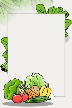 an image of vegetables on a white background with place for your own text or photo