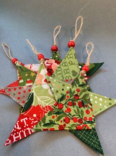 an ornament made out of christmas paper