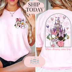 Disney Minnie Daisy Summer Shirt, Girls Just Wanna Have Sun, Disney Besties Shirt, Disneyworld Shirt, Disney Summer Shirt by ShirtsEverAfterLLC on Etsy Cheap Disney Tops For Summer, Cheap Pink Disney T-shirt, Disney Outfits Women Summer, Disney Besties, Girls Just Wanna Have Sun, Disney Outfits Women, Minnie Shirt, Disney World Shirts, Loving Heart