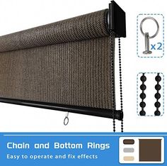 the curtain and bottom rings are easy to operate and fix effects on any type of window