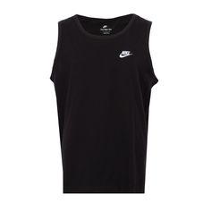 Whether gearing up for his next workout or opting for something less cumbersome, the Club tank top for men from Nike is guaranteed to fulfill his needs. Elevating his ordinary tank top collection with added style and quality, this piece is a standout choice. Lightweight. Nike brand logo. 100% cotton. Machine wash. Nike Black Fitted Tank Top, Nike Black Sleeveless Top, Nike Tank Tops Men, Nike Sleeveless Sportswear Tank Top, Nike Functional Moisture-wicking Tank Top, White Kicks, Soccer Shop, Nike Brand, Wide Width Shoes