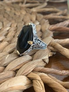 This Gorgeous heavenly black onyx ring is made beautiful inside and out    925 sterling silver and genuine onyx Elegant Black Oval Ring, Black Onyx Jewelry For Formal Occasions, Timeless Onyx Gemstone Jewelry, Timeless Black Gemstone Jewelry, Elegant Black Gemstone Ring, Formal Black Onyx Jewelry, Classic Onyx Ring Jewelry, Elegant Onyx Rings Hallmarked, Classic Black Onyx Jewelry