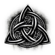 a celtic knot tattoo design in black and white