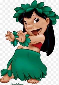 the hula girl from disney's moan movie cartoon character, hd png