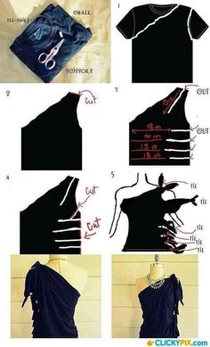 instructions to make an off the shoulder top