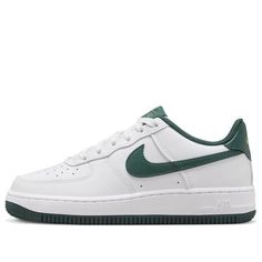 (GS) Nike Air Force 1 LV8 2 'White Dark Green' FV5948-110 Dark Green Air Force 1, Nike Airforce1, Limited Edition Sneakers, Sport Sneakers, Nike Air Force 1, Air Force 1, Nike Air Force, Air Force, Dark Green