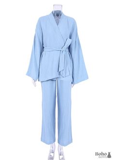 Women's Chic Boho Sleepwear, Pajamas Set, Emily Cotton in Blue and Navy Fabric: Cotton Garment Care: To keep your clothes in good condition, please hand wash or wash them in the washing machine with a delicate cycle in cold water. Using a laundry mesh bag can prevent tangling and tearing. Size: The size may have 2-3 cm differences due to manual measurement. Size runs small. We recommend ordering a size up to achieve a normal, relaxed fit. cm Top Pant Size Shoulder Chest Sleeve Length Waist Relax Boho Pajamas, Womens Matching Sets, Cotton Loungewear, Full Sleeve Top, Pant Women, Bohemian Style Clothing, Boho Style Outfits, Cotton Pajama Sets, Women's Nightgowns