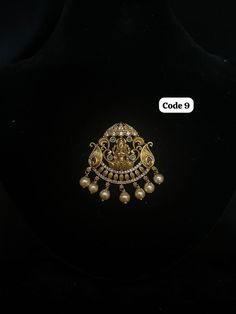 lakshmi nakas pendant with pearl Gold Polish, Knick Knacks, Collectible Figurines, Fig, Figurines, Electronic Accessories, India, France, Purses And Bags