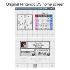 a screen shot of the original nintendo ds home screen, which is now available for purchase