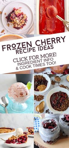 frozen cherry recipe ideas click for more ingredient info & cooktimes to do list