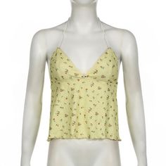 Please refer to our sizing chart for a guideline when choosing a size. 5 business days order processing time. 90% polyester 10% spandex Chic Fitted Floral Halter Top, Fitted V-neck Halter Top, Fitted Halter Neck Top With Floral Print, Spring Triangle Top With Floral Print, Spring Floral Print Triangle Top, Fitted Floral Print Triangle Halter Top, Fitted Spaghetti Strap Top With Floral Print, Fitted Floral Print Top With Spaghetti Straps, Fitted V-neck Halter Top For Spring