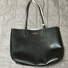 16 Inches Wide By 12 Inches High. Kate Spade Black Bag For Daily Use, Black Kate Spade Bag With Adjustable Strap, Classic Black Bag For Errands, Kate Spade Black Satchel Bag, Kate Spade Black Satchel, Kate Spade Black Shoulder Bag, Black Kate Spade Shoulder Bag, Kate Spade Black Bag, Kate Spade Bags