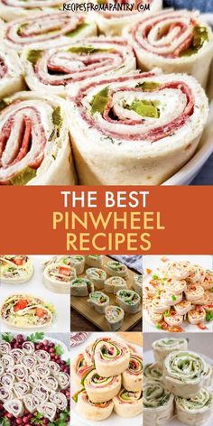 the best pinwheel recipes to make for dinner or brunch, desserts and appetizers