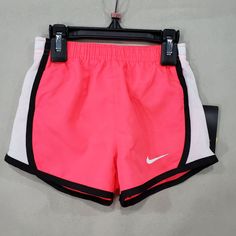 Nwt. Racer Pink / Black Lined Bin Ss S Nike Stuff, Bday Stuff, White Running Shorts, Boys Nike Shorts, White Nike Shorts, Basketball Stuff, Nike Tempo Shorts, Black Nike Shorts, Preppy Spring