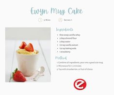 a recipe for a cupcake with strawberries in it