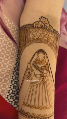 Bridal Mehndi Designs Portrait, Mehndi Dulhan Design, Bridal Mehendi Designs With Figures, Groom Figure Mehendi Designs, Portrait Mehndi Designs, Bride Figure Mehndi, Bride Mehendi Design Bridal, Figure Mehndi Designs, Henna Portrait