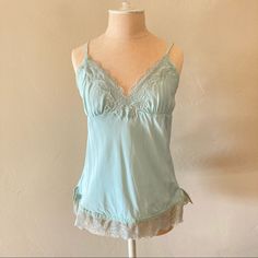 Gold Hawk Blue Classic Camisole, Size Medium. Never Worn, New Without Tags! 100% Silk With Lace. I’m Also Selling In More Colors Fitted Light Blue Camisole, Blue V-neck Camisole For Loungewear, Blue Tank Top For Layering, Blue Cami Tank Top For Loungewear, Blue Vest Top For Layering, Blue Tank Camisole With Built-in Bra, Blue V-neck Tops With Built-in Bra, Blue Spaghetti Strap Tank Top With Lace Trim, Blue Tank Camisole For Loungewear