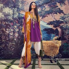 Buy Lawn Dresses-Designer Lawn Suit in Pakistan-Lawn Wear With Embroidery, Organza Patch Work In USA, UK, Canada, Australia  Visit Now : www.NameerabyFarooq.com or Call / Whatsapp : +1 732-910-5427 Embroidery Organza, Pakistan Street Style, Lawn Design, Lawn Suit, Pakistani Lawn Suits, Sana Safinaz, Magenta Color, Lawn Dress, Embroidered Organza